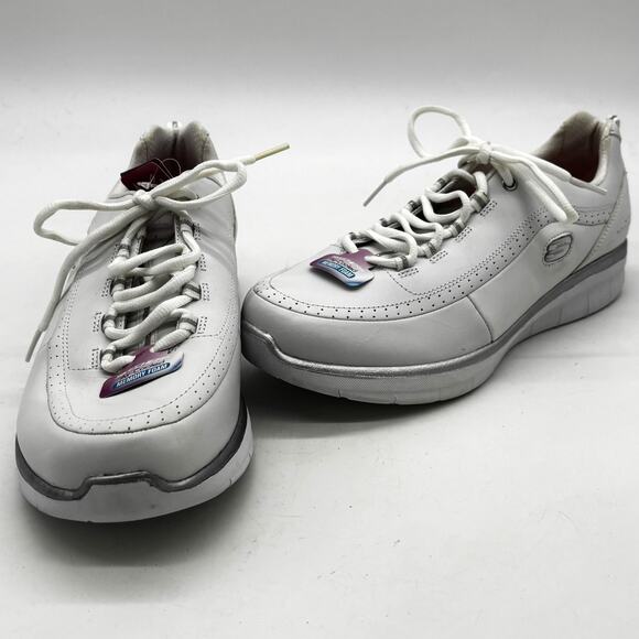 Skechers Sneakers Womens 11 White Ultra Dual Lite Wide Width Memory Foam Comfort - Picture 1 of 9